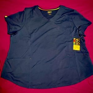 ScrubStar Electric Blue 3X Scrub Top Women’s New with Tags Women Plus Nurse CNA